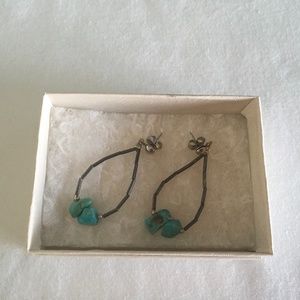 Turquoise and Silver Earrings